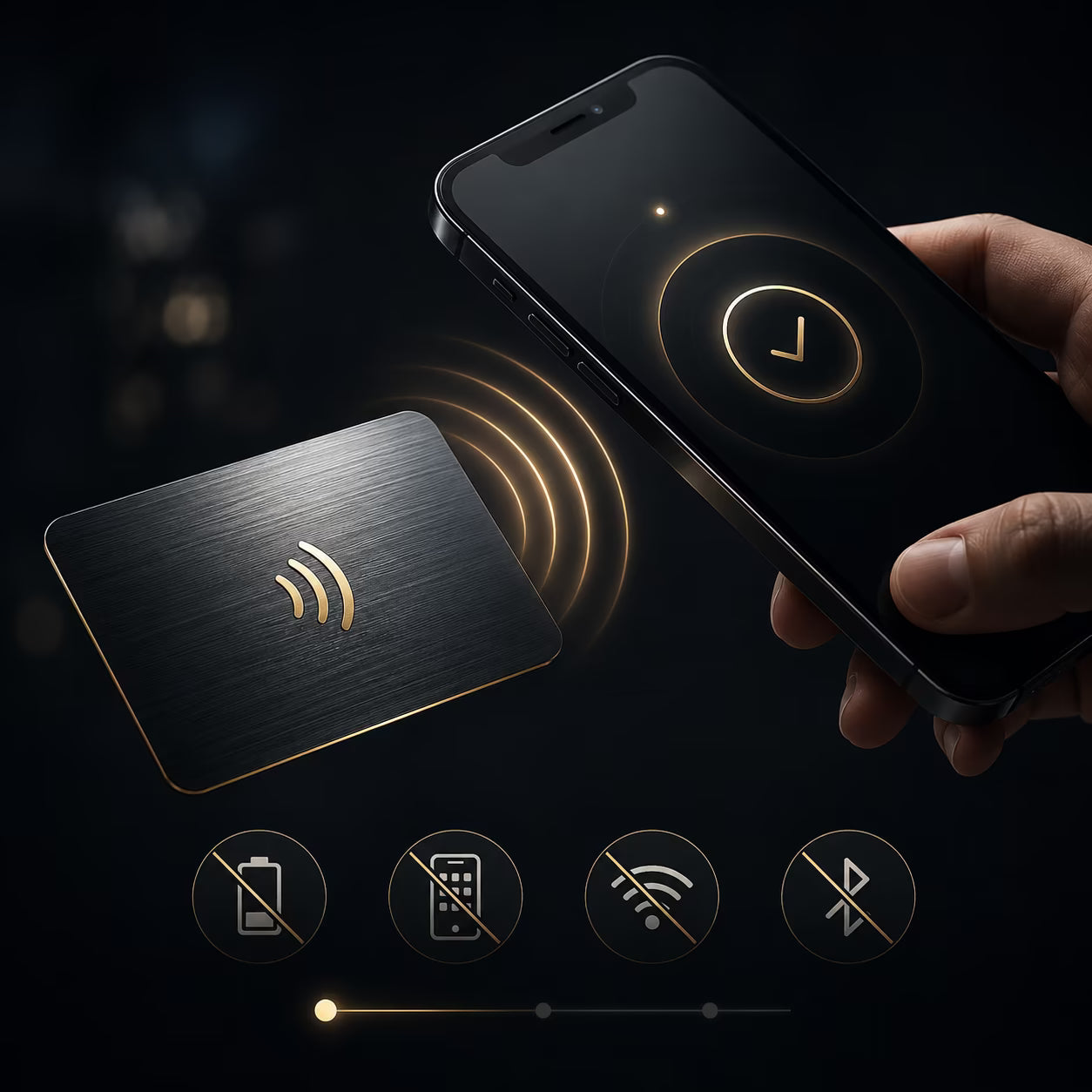 tonightcode nfc business cards, wireless, no charge required, no apps required, always ready to work