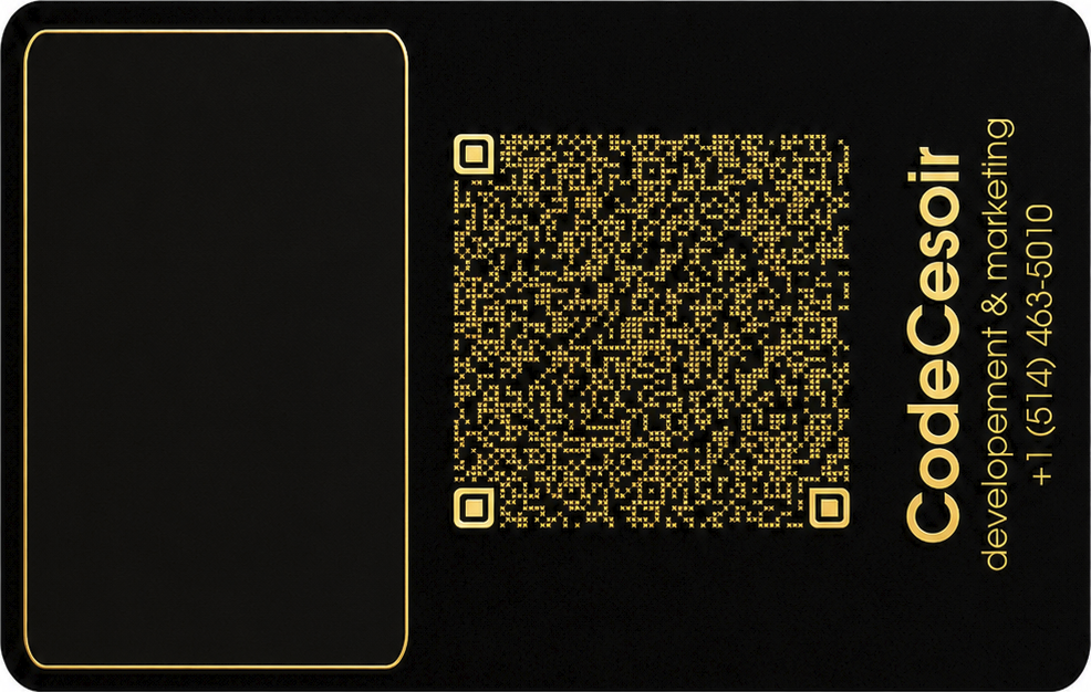 tonightcode premium metallic nfc business card metallic - gold reverse