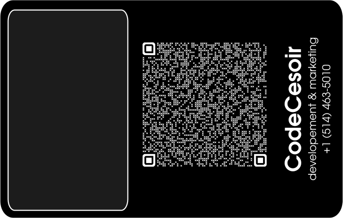 tonightcode premium metallic nfc business card metallic - silver reverse